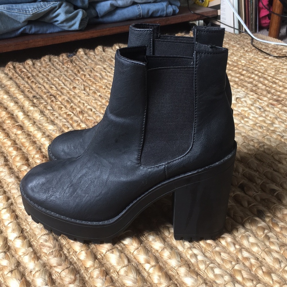 Black platform boots!